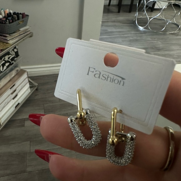 silver & gold earrings - Picture 2 of 3